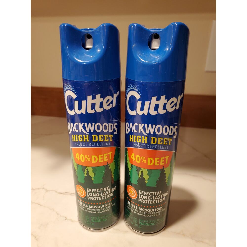 NEW Lot 2 Cutter Backwoods 25% DEET Insect Repellent Mosquito Sweat Resistant